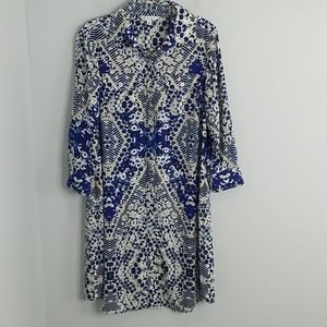 Cabi #422 Royal blue Jewel shirt dress Medium